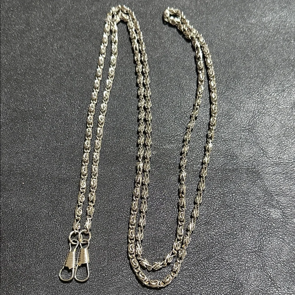 Crossbody Bag Snail Link Chain Vintage Silver-Tone